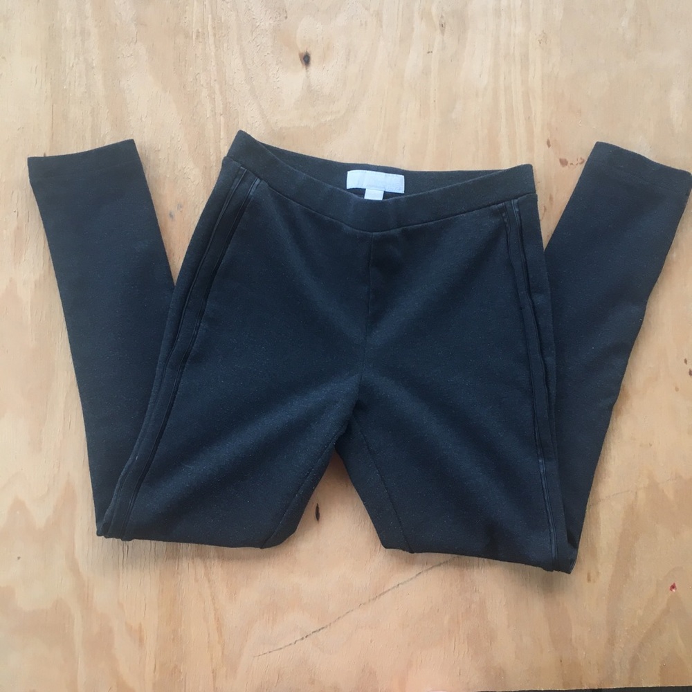 Michael Kohrs Black Leggings Leather Side Detail